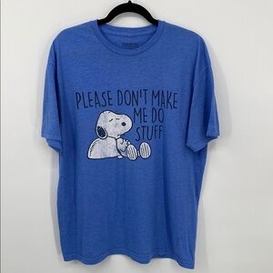 Snoopy Peanuts Hybrid Graphic T-Shirt XL Please Don’t Make Me Do Stuff